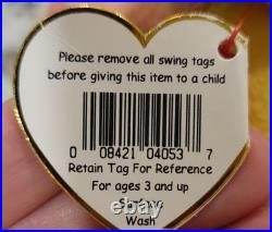 RARE TAG ERRORS! Ty Beanie Babies Peace Bear 1996 Retired Original with Tags