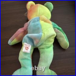 RARE/TAG ERRORS Ty Beanie Baby Peace Bear Multicolor 1996 Retired Beanie Babies
