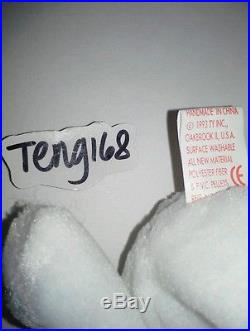 Rare Ty 1993 Beanie Origiinal Baby Valentino Pvc Pellets Handmade In China