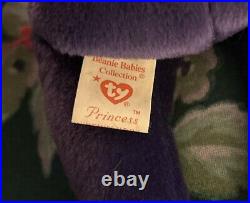 RARE TY 1st edition Princess Di Beanie Baby PVC pellets made in China