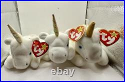 RARE TY BEANIE BABIES 3 1994 MYSTIC The UNICORN With Tags