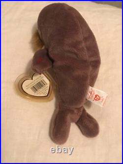 RARE TY BEANIE BABIES JOLLY WALRUS With Tag ERRORS Plush Toy PVC Retired