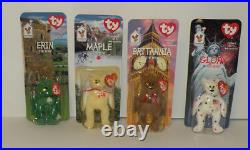 RARE TY BEANIE BABIES ORIGINAL RONALD McDONALD HOUSE NIP ALL 4 with errors