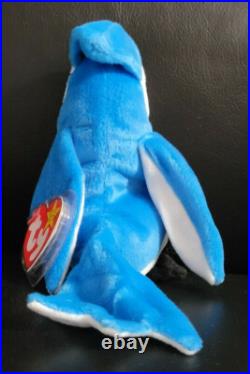 RARE TY BEANIE BABIES ROCKET THE BLUEJAY ERRORS RETIRED Stamped 212 NWT F/S