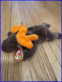 RARE TY Beanie Babies Chocolate the Moose With Hang Tag Error