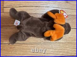 RARE TY Beanie Babies Chocolate the Moose With Hang Tag Error