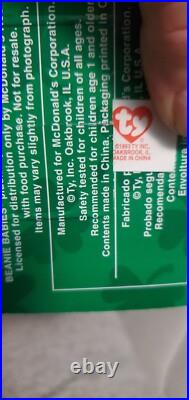 RARE TY Beanie Babies McDonalds International Bears Set Of (4) ALL with Errors