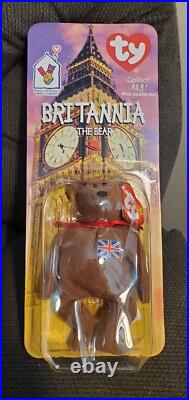 RARE TY Beanie Babies McDonalds International Bears Set Of (4) ALL with Errors