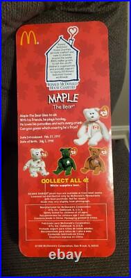 RARE TY Beanie Babies McDonalds International Bears Set Of (4) ALL with Errors