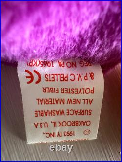 RARE TY Beanie Babies Patti The Platypus #4025 Tag Errors 1993 PVC MINT