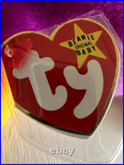 RARE TY Beanie Babies Patti The Platypus #4025 Tag Errors 1993 PVC MINT