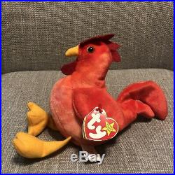RARE TY Beanie Babies STRUT The Rooster Retired 1996