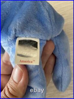 RARE TY Beanie Baby America 911 Memorial Bear, September 11, 2001 errors retired