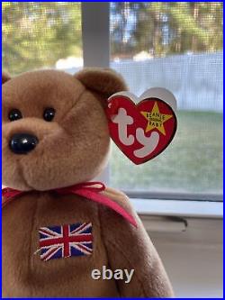 RARE TY Beanie Baby BRITANNIA Retired (UK EXCLUSIVE) GREAT CONDITION FREE SHIP