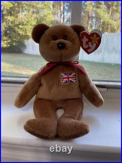 RARE TY Beanie Baby BRITANNIA Retired (UK EXCLUSIVE) GREAT CONDITION FREE SHIP