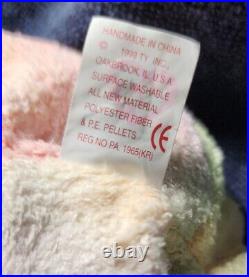 RARE TY Beanie Baby GROOVY The Ty-Dyed Bear Mint (retired errors) RARE TY Beanie Baby GROOVY The Ty-Dyed Bear Mint (retired errors)