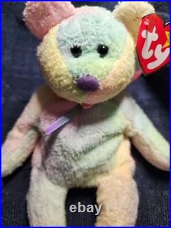 RARE TY Beanie Baby GROOVY The Ty-Dyed Bear Mint (retired errors) RARE TY Beanie Baby GROOVY The Ty-Dyed Bear Mint (retired errors)