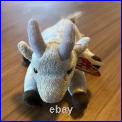 RARE TY Beanie Baby Goatee the Goat With Tag Errors 1998/1999 Multiple tag error