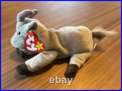 RARE TY Beanie Baby Goatee the Goat With Tag Errors 1998/1999 Multiple tag error
