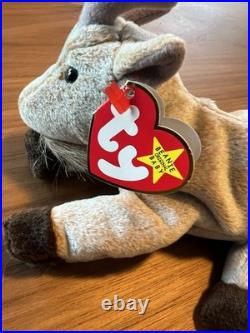 RARE TY Beanie Baby Goatee the Goat With Tag Errors 1998/1999 Multiple tag error