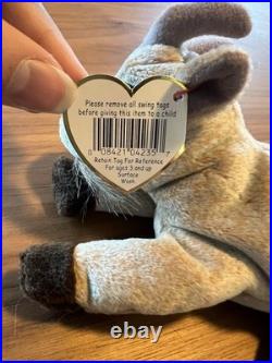 RARE TY Beanie Baby Goatee the Goat With Tag Errors 1998/1999 Multiple tag error
