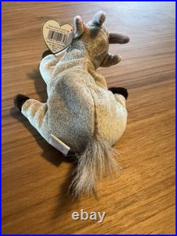 RARE TY Beanie Baby Goatee the Goat With Tag Errors 1998/1999 Multiple tag error