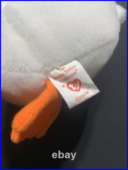 RARE TY Beanie Baby RESORTS ATLANTIC CITY LOGO loosey/Gracie Free Shipping