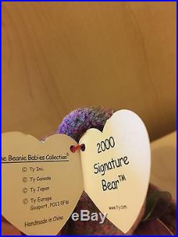RARE TY Beanie Baby Rare 2000 Signature Bear