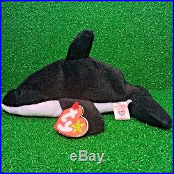 RARE TY Beanie Baby Splash The Whale PVC Plush 1993 RETIRED Original 9 MWMT