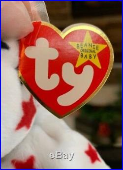 RARE TY GLORY Beanie Baby with Numbered Tush Tag and Tag Errors