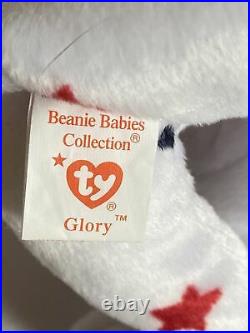 RARE TY GLORY Beanie Baby with Numbered Tush Tag and Tag Errors. 1998. Mint