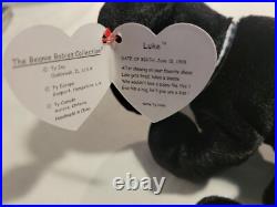 RARE TY LUKE Beanie Baby 1998/1999 with MANY Tag Errors, Excellent condition