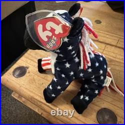RARE TY Lefty 2000 Beanie Baby With Errors Political Donkey