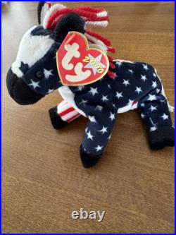 RARE TY Lefty 2000 Beanie Baby With Errors Political Donkey RARE TY Lefty 2000 Beanie Baby With Errors Political Donkey
