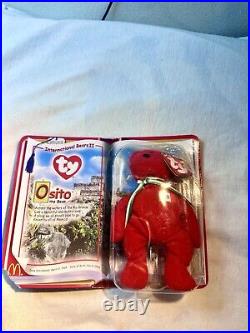 RARE TY McDonald's Beanie Baby Osito BEAR 1999 Retired NIB with2 errors Oakbrook