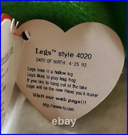 RARE TY Original Beanie Baby Legs 1993 withTag Errors Beautiful Condition