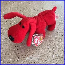RARE TY Rover Beanie Baby, Retired, Original with many ERRORS