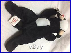 RARE TY Style 4006 Beanie Baby Daisy Cow PVC Pellets Retired Mistyped Tag Error