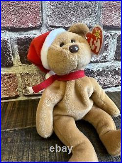 RARE! Ty 1997 Teddy Style 4200 Beanie Baby Bear. Brown Nose, PVC