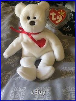 RARE! Ty BEANIE BABY VALENTINO With ERRORS ON TAG P. V. C. PELLETS MINT ONE OWNER
