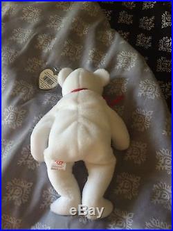 RARE! Ty BEANIE BABY VALENTINO With ERRORS ON TAG P. V. C. PELLETS MINT ONE OWNER