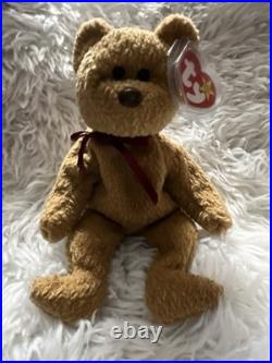 RARE! Ty Beanie Babies Curly The Bear Plush Toy 4052 with several Errors