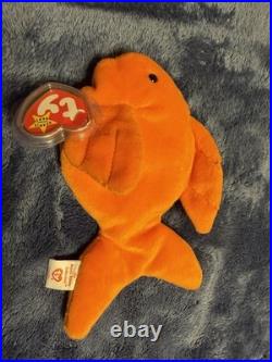 RARE Ty Beanie Babies Goldie the Goldfish 1993 With 1994 Tag Errors PVC Retired
