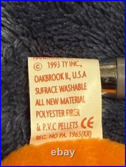 RARE Ty Beanie Babies Goldie the Goldfish 1993 With 1994 Tag Errors PVC Retired