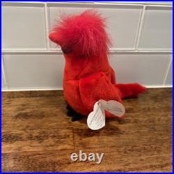 RARE Ty Beanie Babies Mac The Cardinal Plush Toy With ERRORS