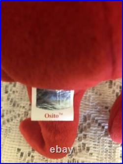 RARE Ty Beanie Babies Osito Mexico Bear New condition with Tag Errors
