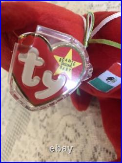 RARE Ty Beanie Babies Osito Mexico Bear New condition with Tag Errors