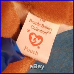 RARE Ty Beanie Babies Retired Pouch with BONGO SWING Tag Errors PVC 1ST EDITION