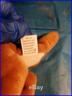 RARE Ty Beanie Babies Retired Pouch with BONGO SWING Tag Errors PVC 1ST EDITION