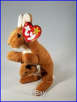 RARE Ty Beanie Babies Retired Pouch with Swing and Tush Tag Errors PVC 4th Gen